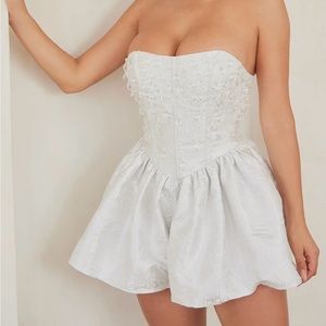 Fashion Nova Corset Romper “Looking For My Prince Romper”